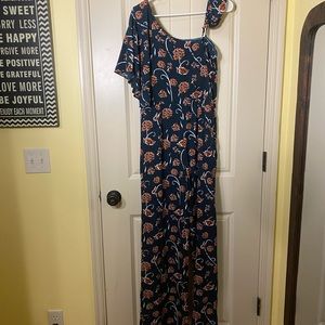 Green Jumpsuit with floral design